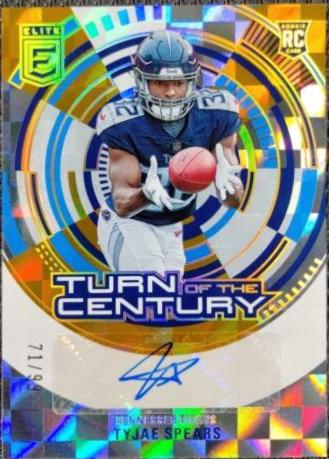 Tyjae Spears #TC-TSP 2023 Panini Donruss Elite Turn Of The Century Autographs Football