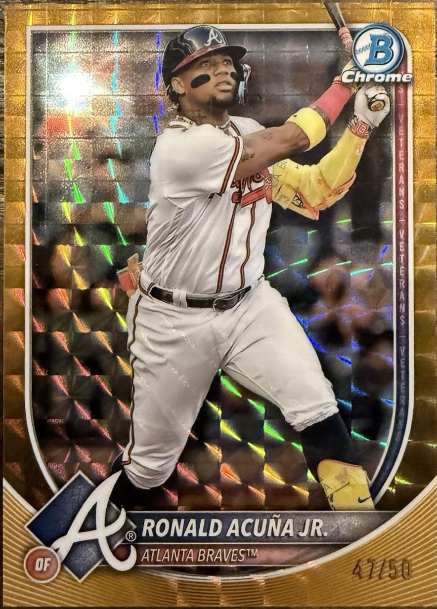 激レア・本人支給品】レナチーニョ選手 公式ウィンドブレーカー ACUORE Ronald Acuna Jr. [Gold Refractor] #13 Prices | 2025 Bowman Chrome