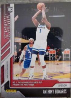 Anthony Edwards #26 Basketball Cards 2020 Panini Instant
