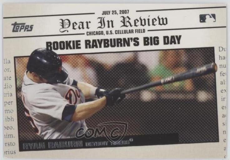 Ryan Raburn #YR115 Baseball Cards 2008 Topps Year in Review