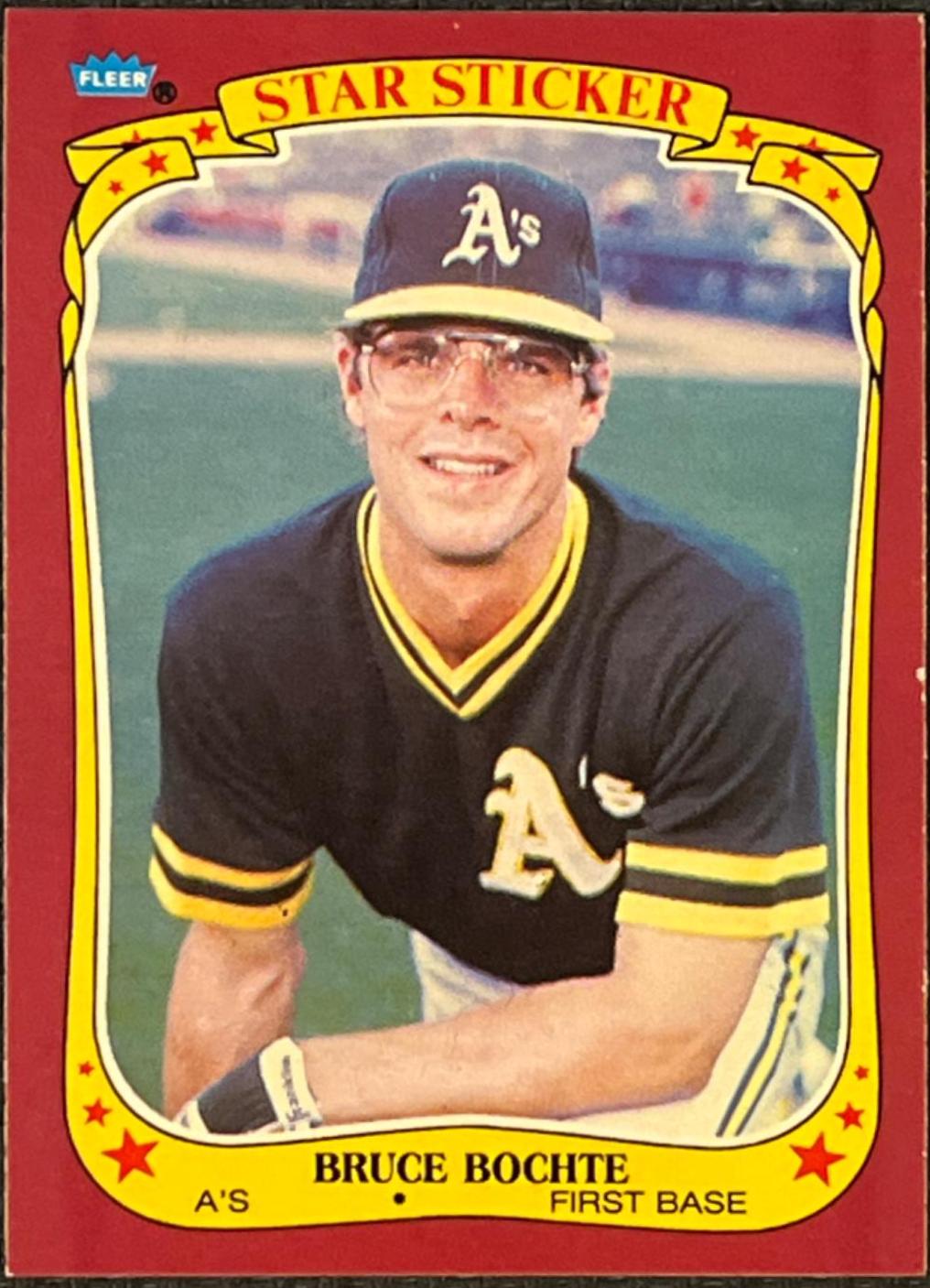 Bruce Bochte #7 Baseball Cards 1986 Fleer Star Stickers