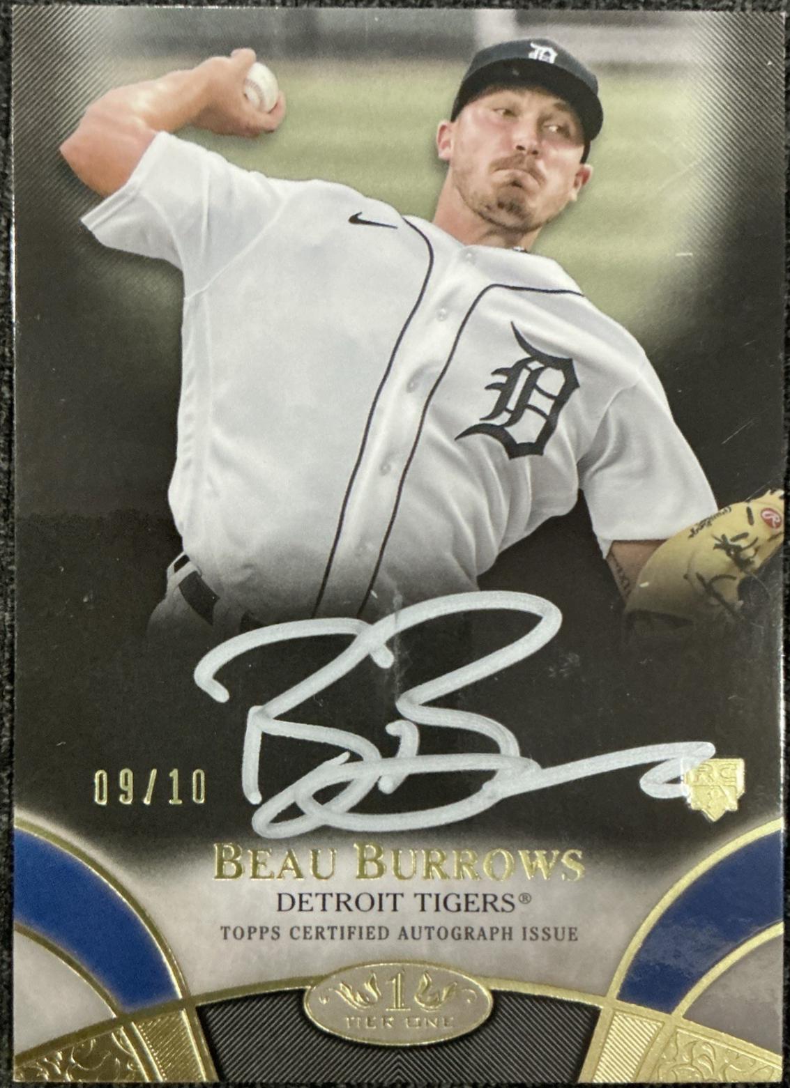 Beau Burrows #BOA-BBU 2021 Topps Tier One Baseball Break Out Autographs