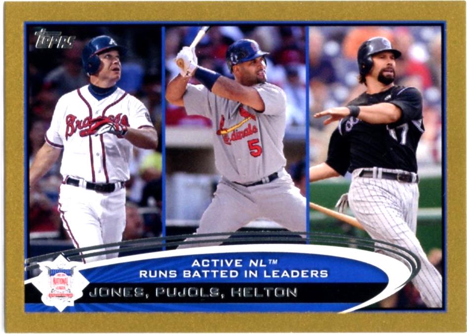 Chipper Jones / Albert Pujols / Todd Helton #159 2012 Topps Mini Baseball