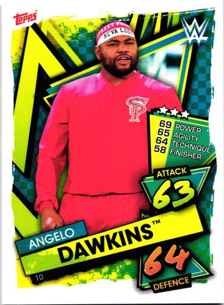 Angelo Dawkins #10 Wrestling Cards 2021 Topps Slam Attax WWE