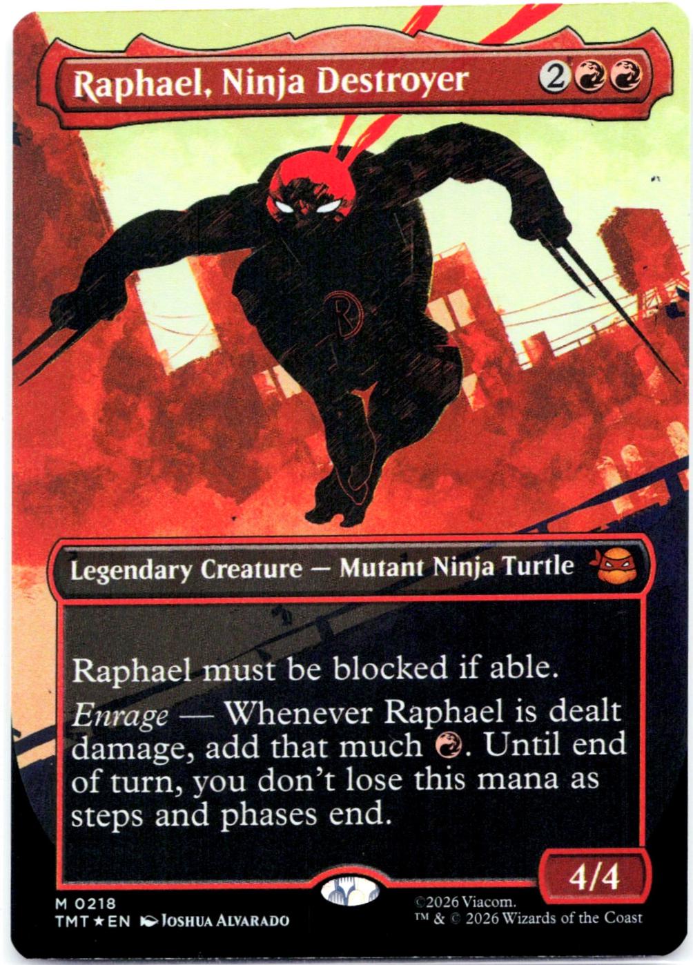 Raphael, Ninja Destroyer [Borderless Foil] #218 Prices | Magic 