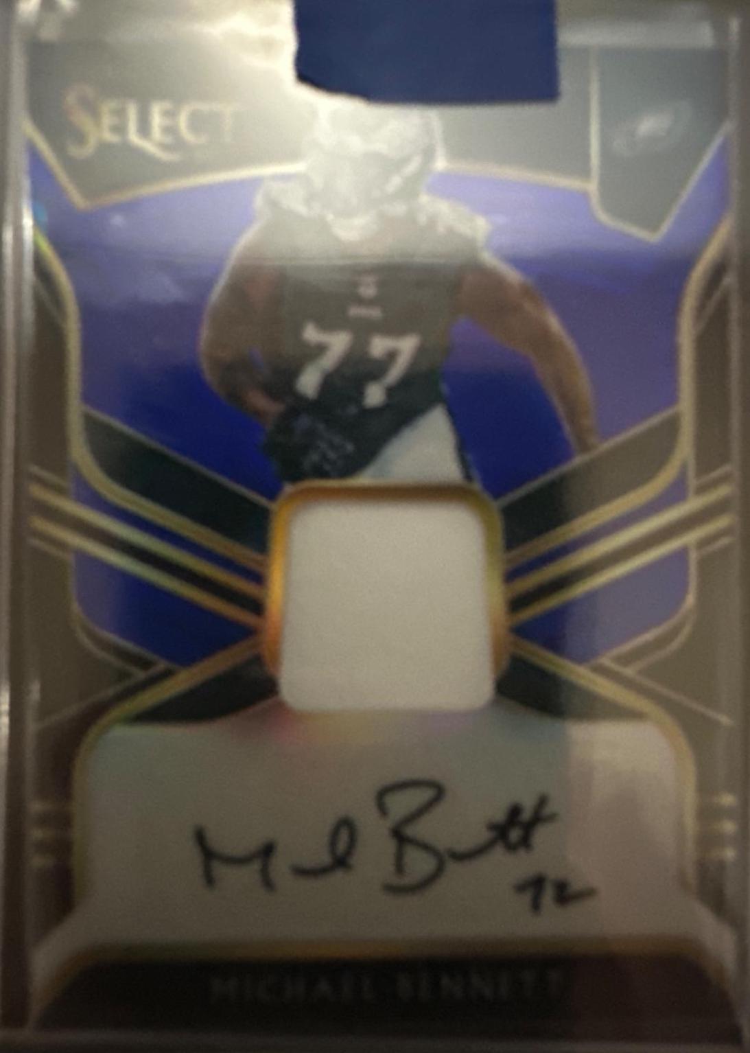 Michael Bennett #MP-MB Football Cards 2018 Panini Select Signature Memorabilia