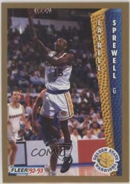 Latrell Sprewell #343 Basketball Cards 1992 Fleer