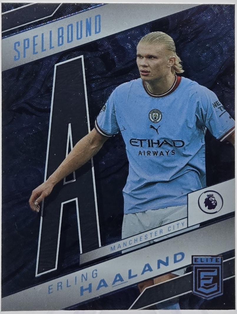 Erling Haaland #17 2022 Panini Donruss Elite Premier League Spellbound