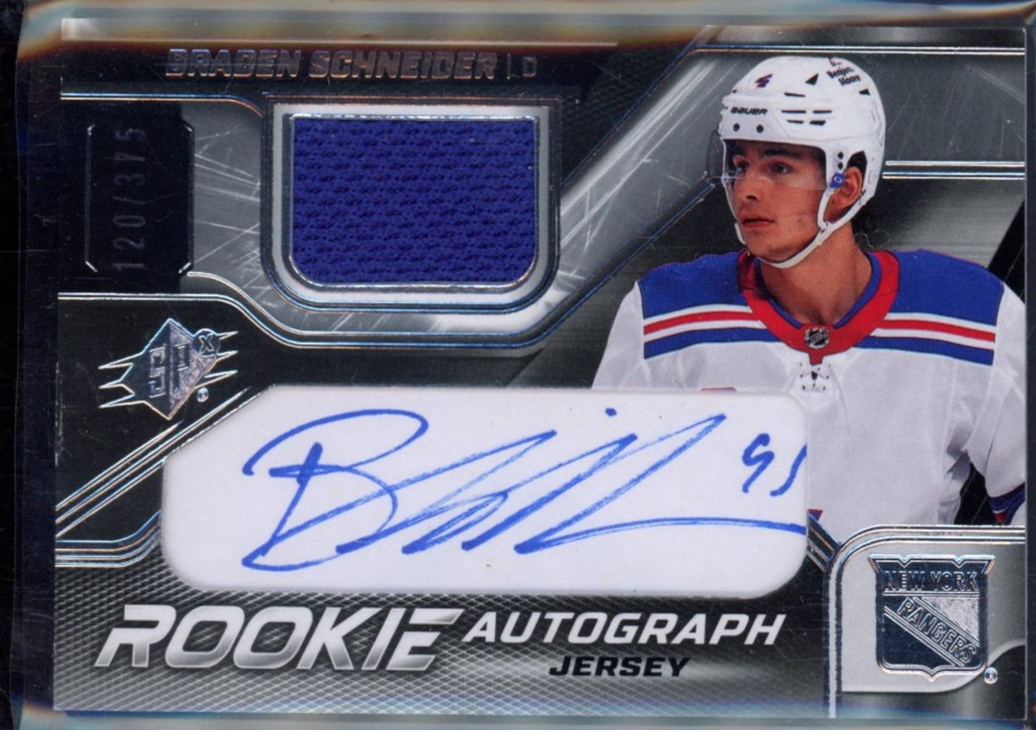 Braden Schneider #BH 2022 Spx Rookie Autographs Hockey