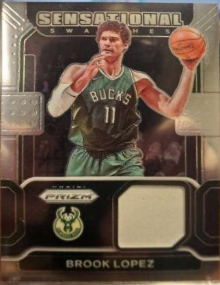 Brook Lopez #SW-BLP Basketball Cards 2021 Panini Prizm Sensational Swatches