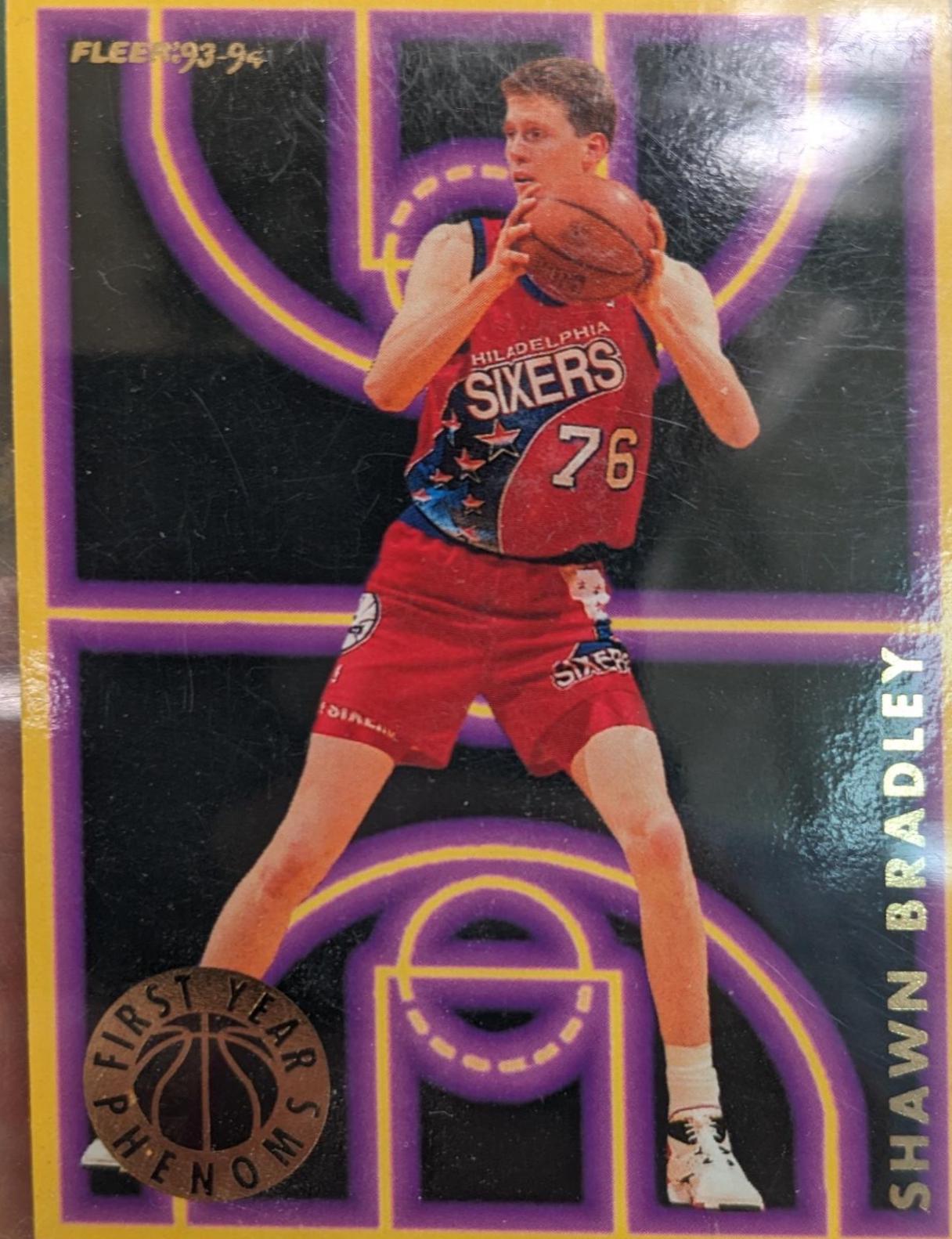 Shawn Bradley #1 Basketball Cards 1994 Fleer 1st Year Phenoms