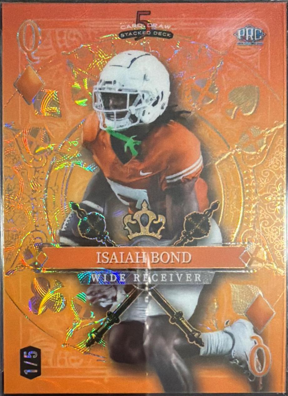 Isaiah Bond #SDPD-IBN 2024 Wild Card 5 Card Draw Stacked Deck Football
