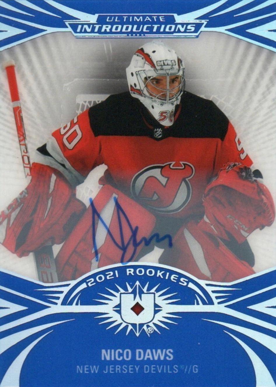 Nico Daws #UI-77 2021 Ultimate Collection Introductions Autographs Hockey