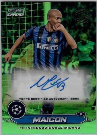 Maicon #CA-MAI Soccer Cards 2023 Topps Stadium Club Chrome UEFA Autograph