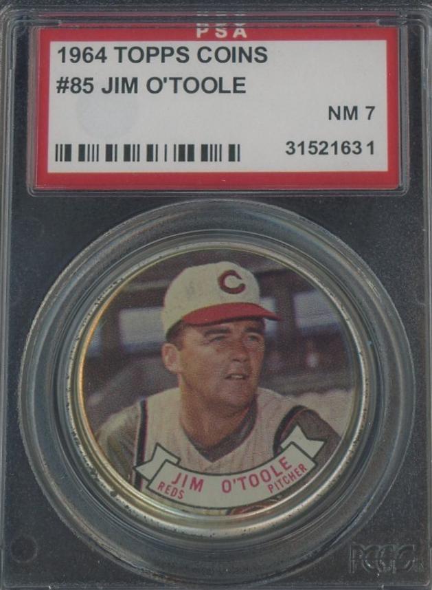 Jim O'Toole #85 1964 Topps Coins Baseball
