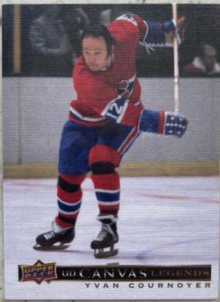 Yvan Cournoyer #C-21 Hockey Cards 2020 SP Signature Edition Legends UD Canvas