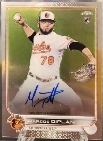 Marcos Diplan #RA-MD Baseball Cards 2022 Topps Chrome Rookie Autographs
