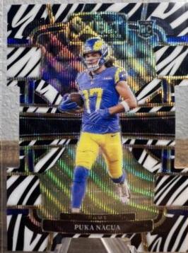 Puka Nacua [Zebra Prizm Die-Cut] #56 Prices | 2023 Panini Select