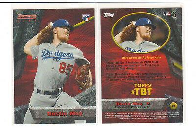 Dustin May #40 Baseball Cards 2020 Topps Throwback Thursday