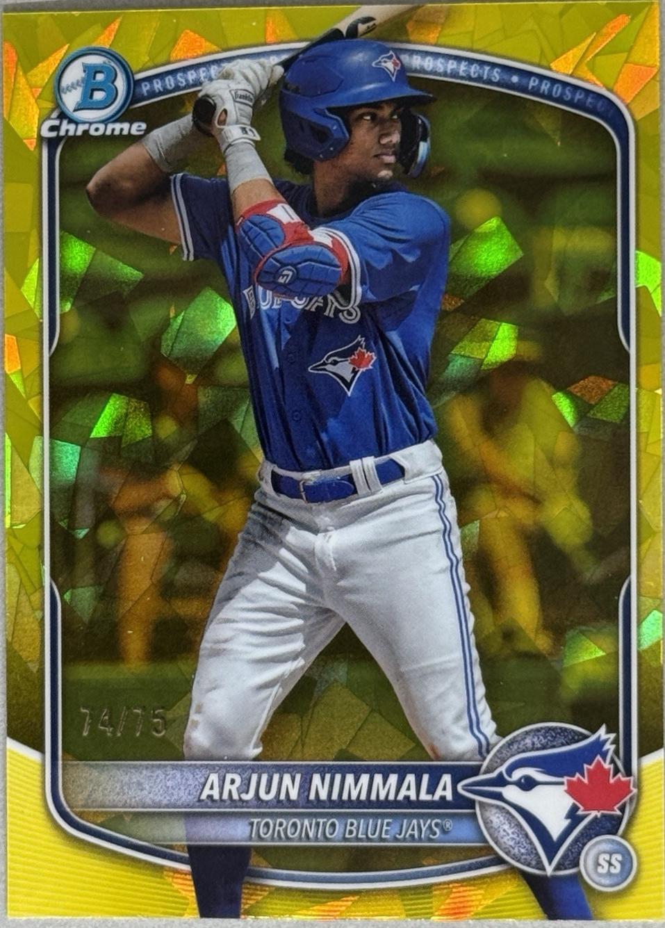 Arjun Nimmala [Yellow Sapphire] #BCP-228 Prices | 2025 Bowman Chrome ...