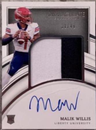 Malik Willis #52 2022 Panini Immaculate Collegiate Football