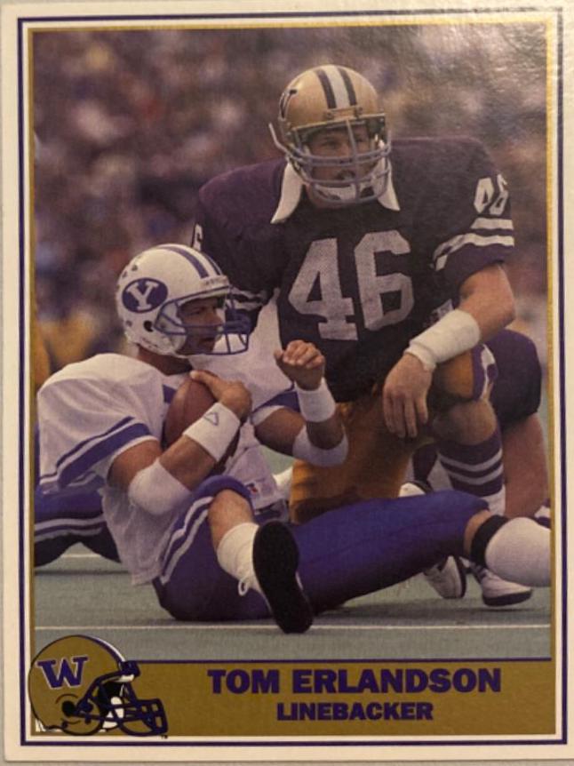 Tom Erlandson #71 Football Cards 1992 Pacific Washington Greats