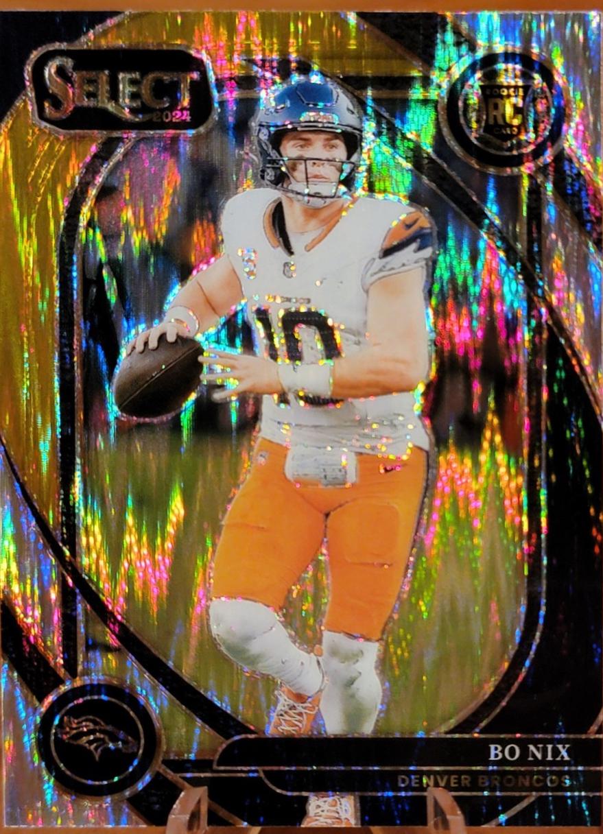Bo Nix [Black Gold Prizm Shock] #221 Prices | 2024 Panini Select