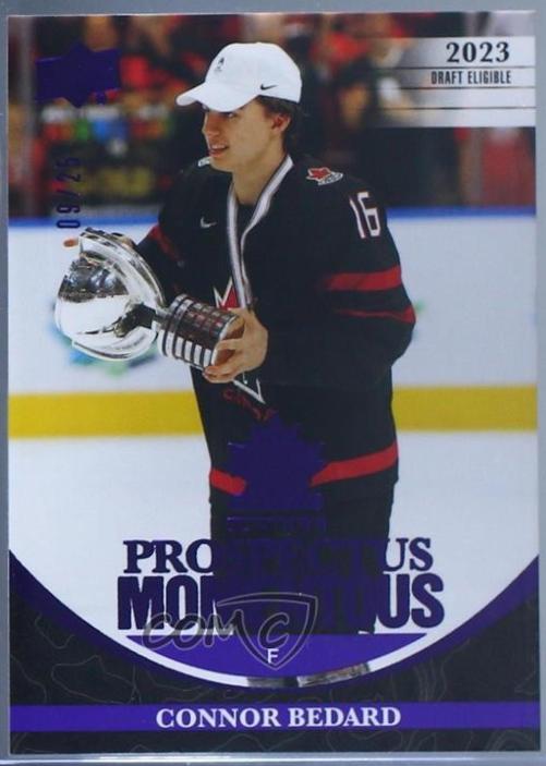 Connor Bedard #PM-36 2023 Upper Deck Team Canada Juniors Prospectus Momentous Hockey