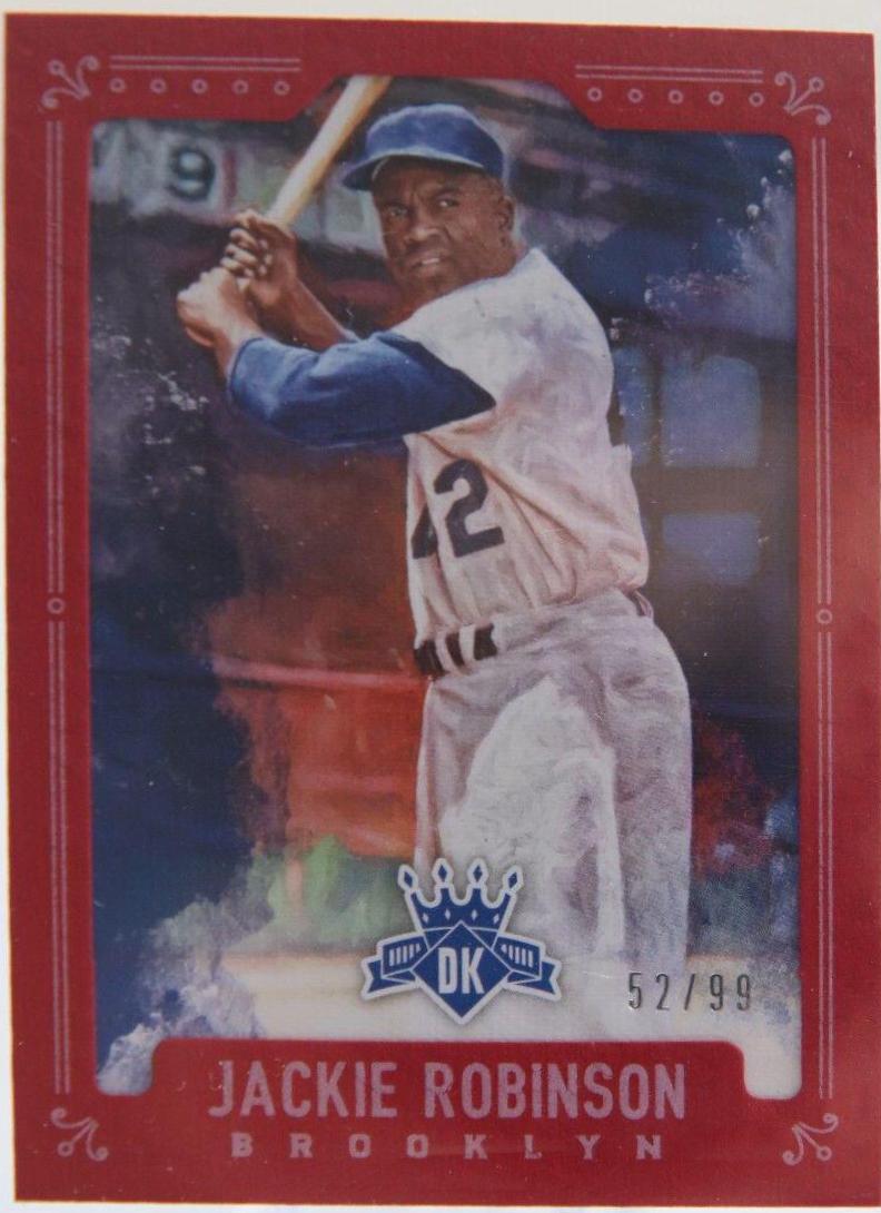 Jackie Robinson [Orange Stadium Background Framed Red] #15