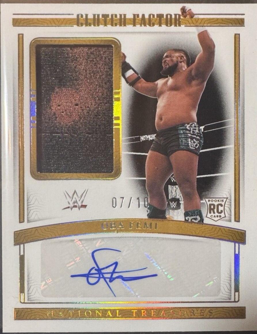 Oba Femi #CF-OBF Wrestling Cards 2024 Panini National Treasures WWE Clutch Factor Signature