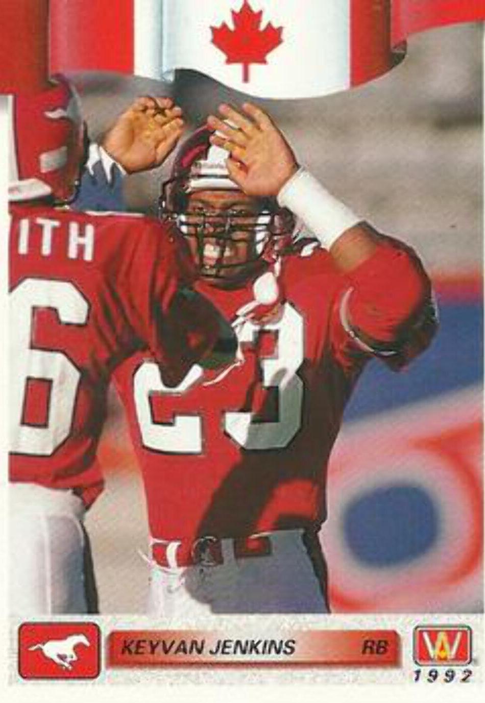 Keyvan Jenkins #71 1992 All World Cfl Football