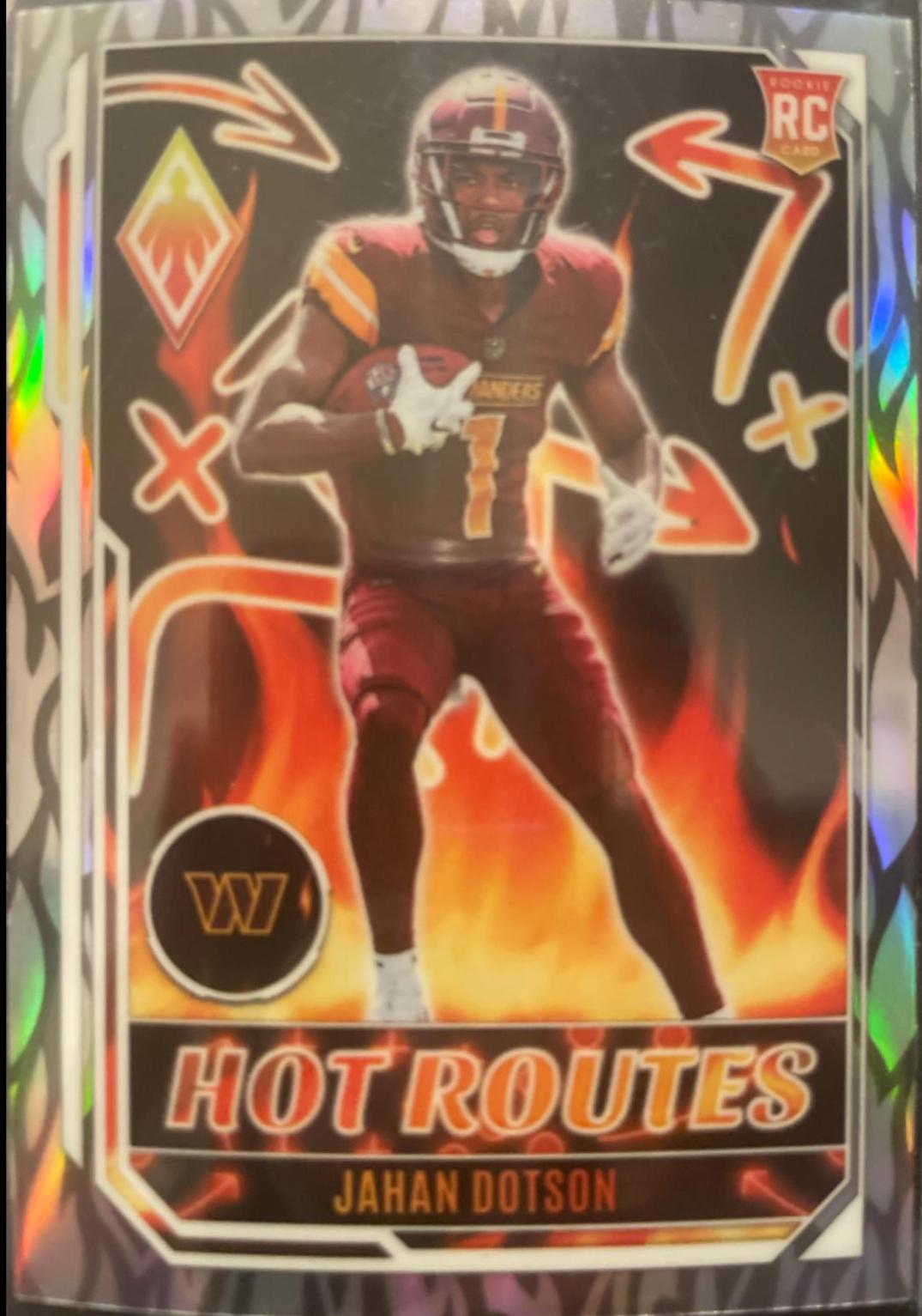 Jahan Dotson #HR-5 Football Cards 2022 Panini Phoenix Hot Routes