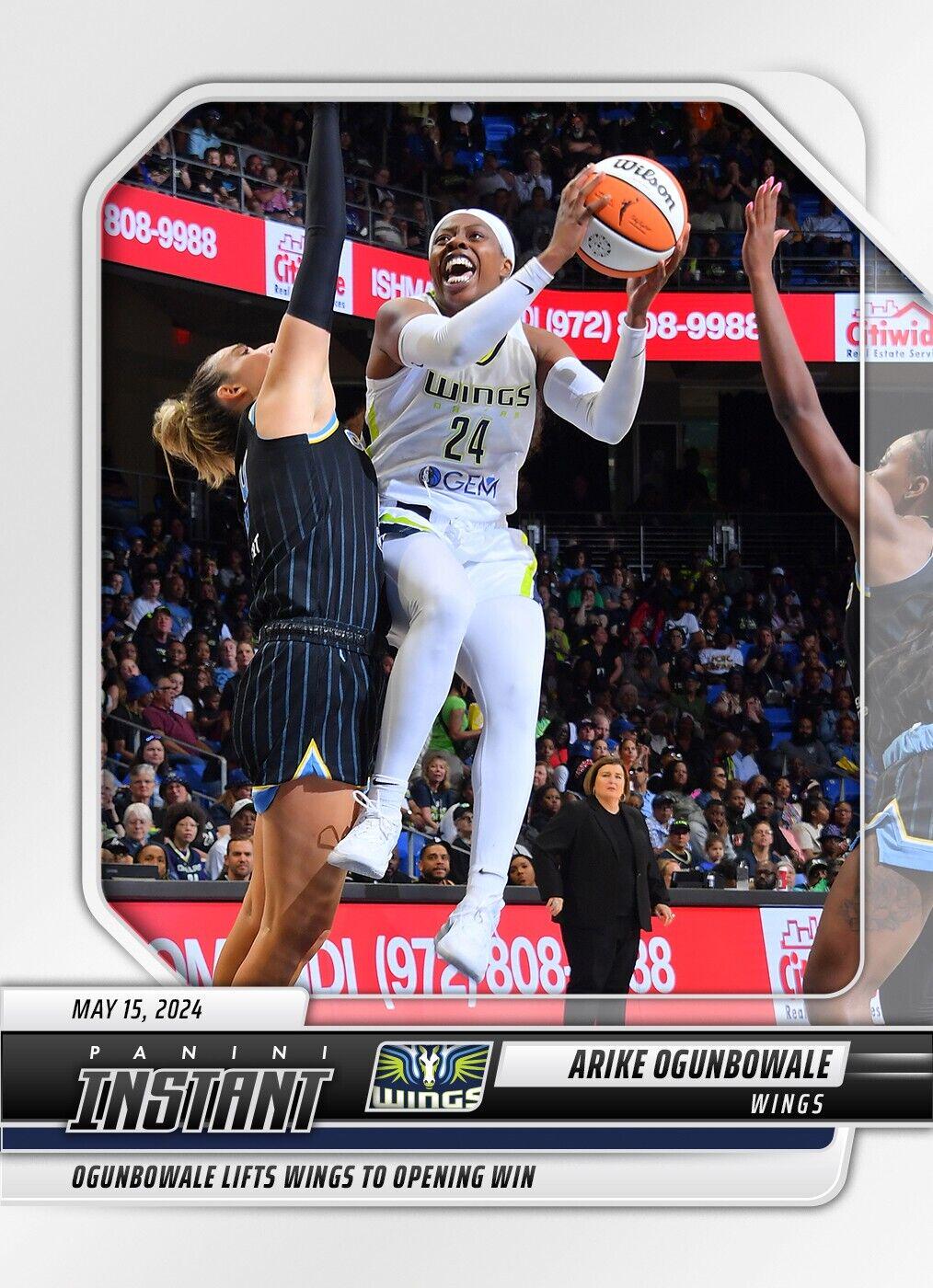 Arike Ogunbowale #15 Basketball Cards 2024 Panini Instant WNBA