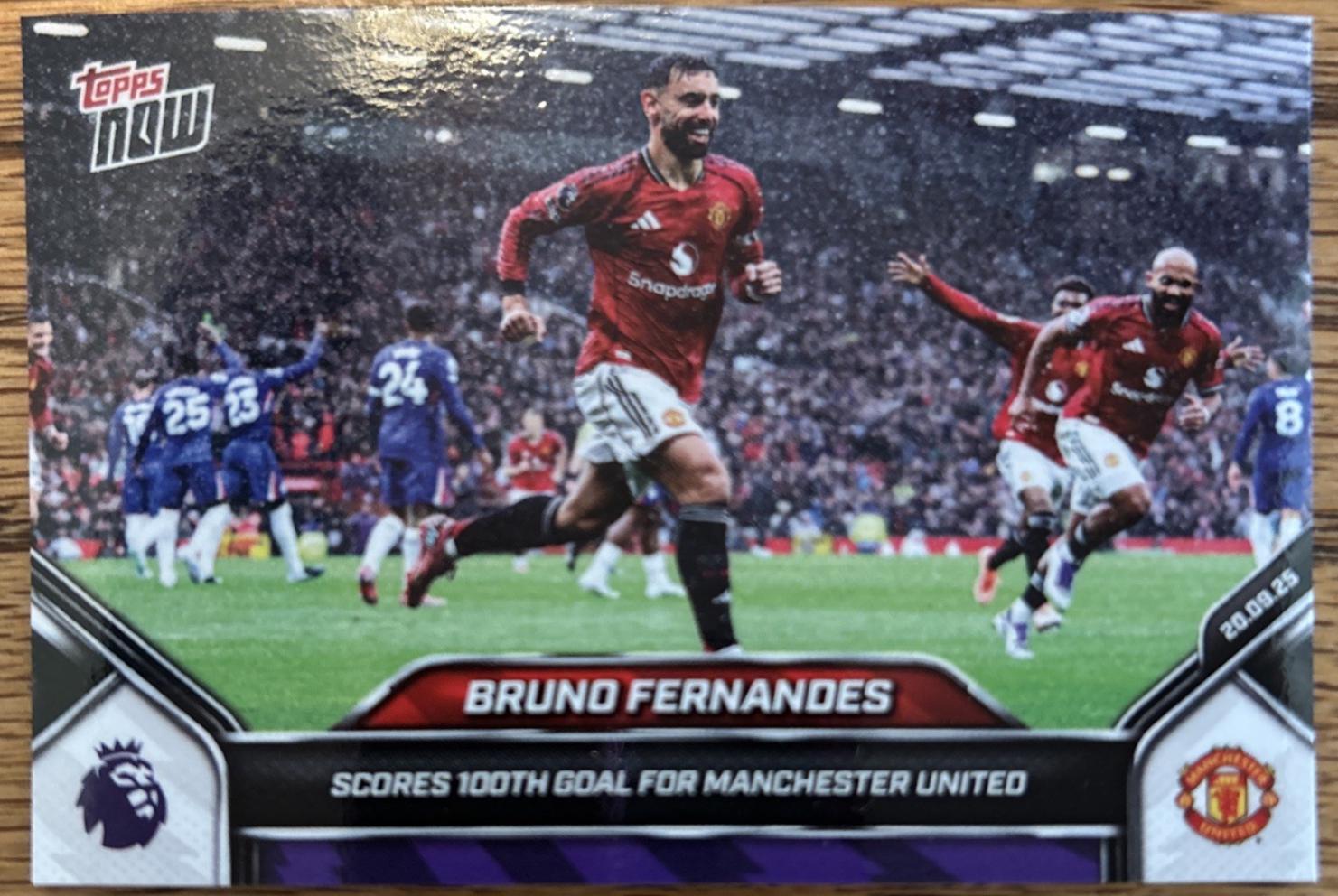Bruno Fernandes #21 2025 Topps Now Premier League