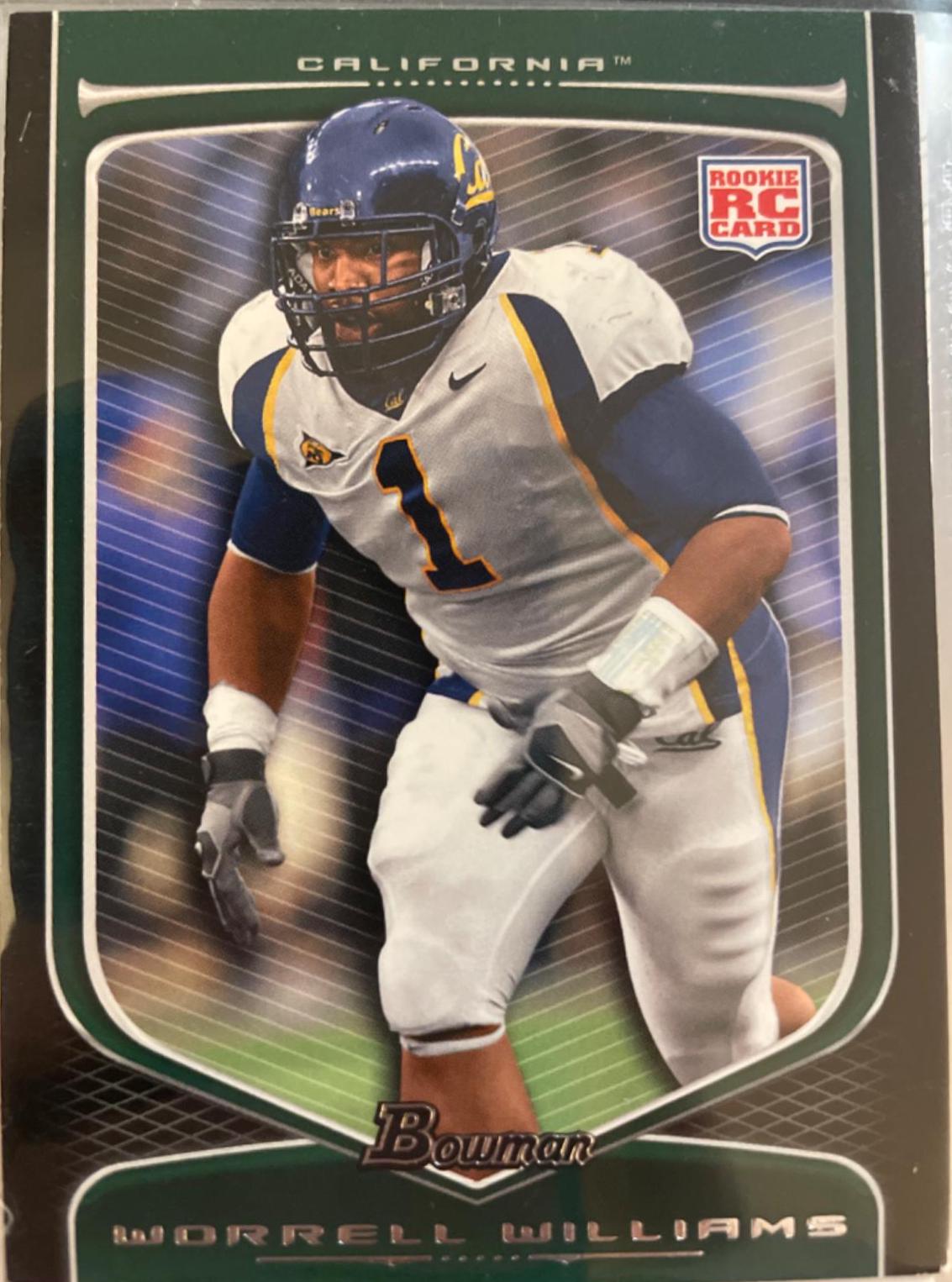 Worrell Williams #220 Football Cards 2009 Bowman Draft