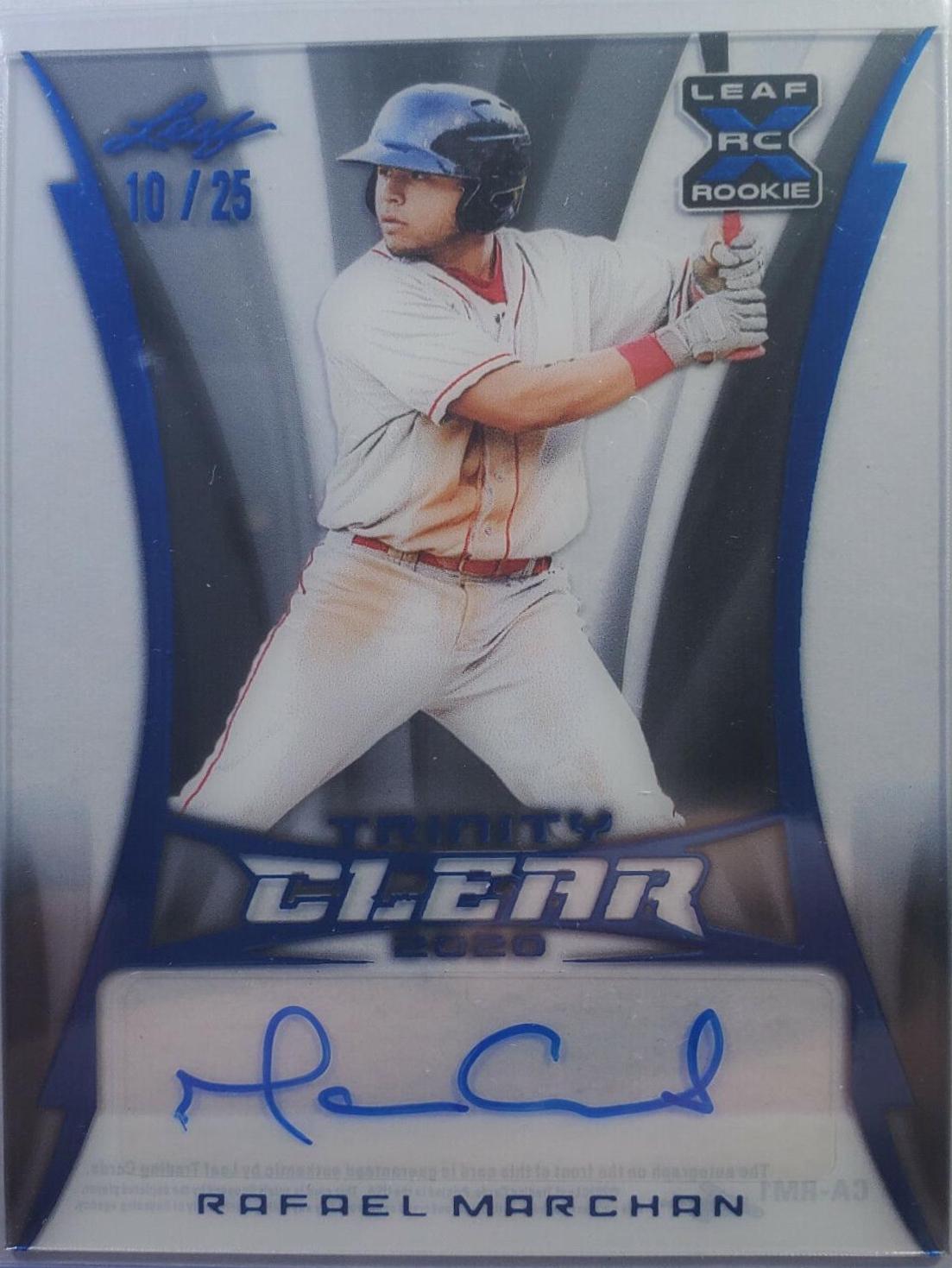 Rafael Marchan #CA-RM1 2020 Leaf Trinity Clear Autographs Baseball