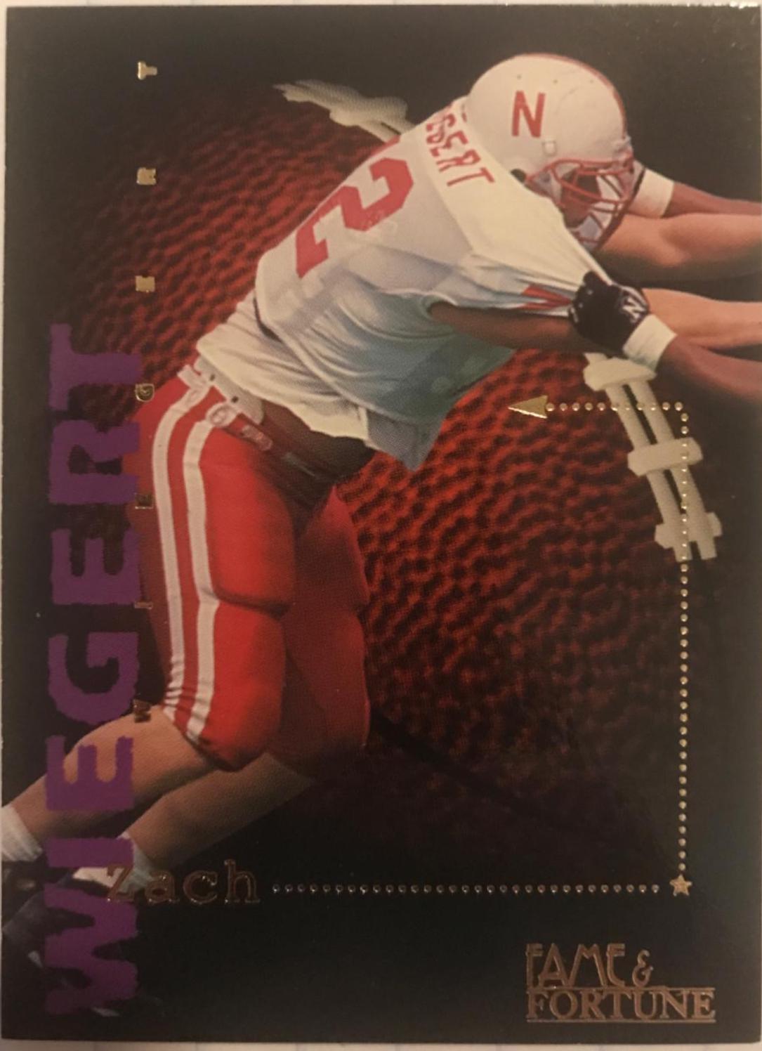 Zach Wiegert #94 Football Cards 1995 Sports Heroes Fame & Fortune Signature Rookies