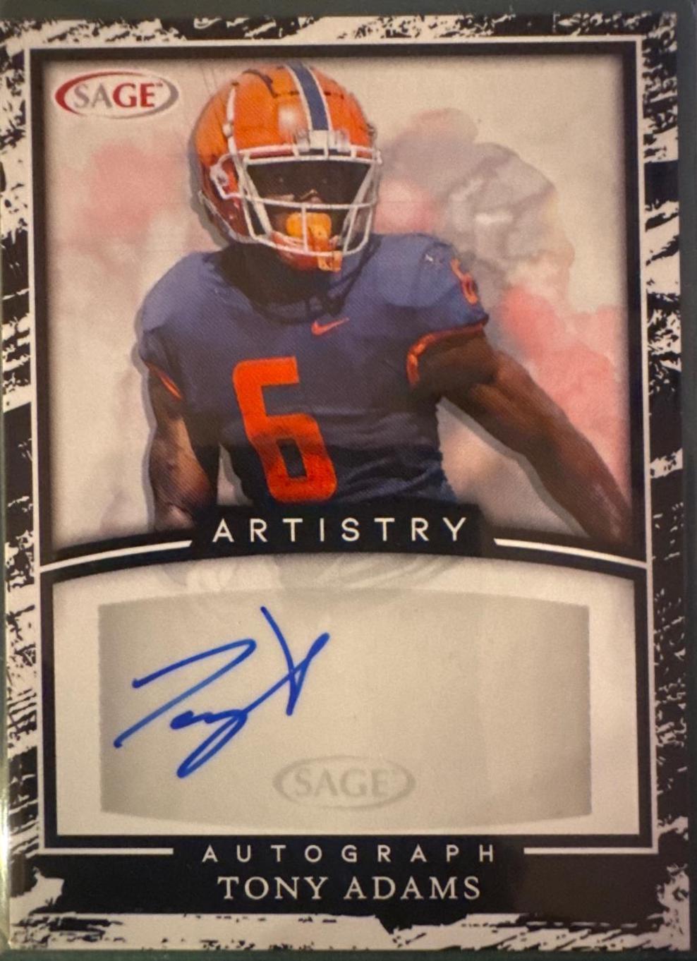 Tony Adams #A-TA Football Cards 2022 Sage Hit Artistry Autographs