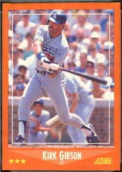 Kirk Gibson #10T Baseball Cards 1988 Score Traded