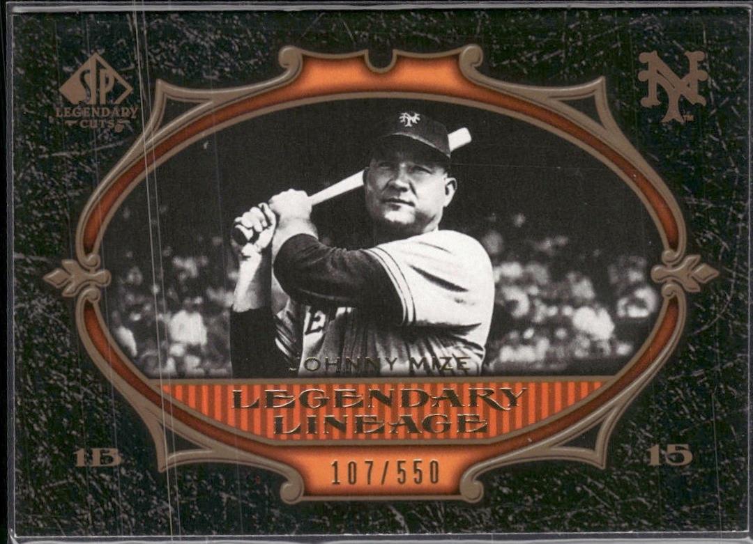 Johnny Mize #157 2007 Sp Legendary Cuts Baseball