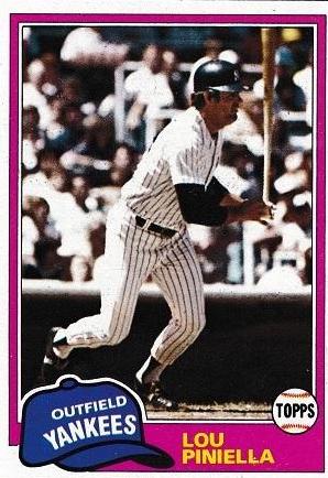Lou Piniella #724 Baseball Cards 1981 Topps