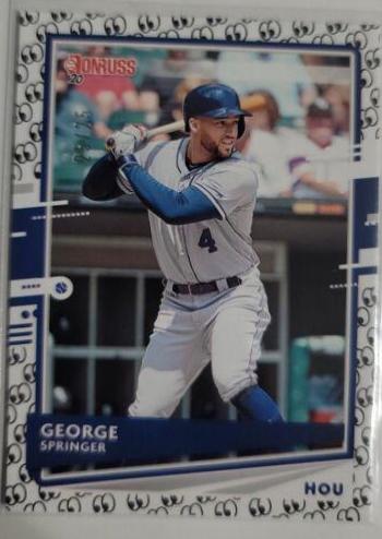 George Springer #176 2020 Donruss Baseball