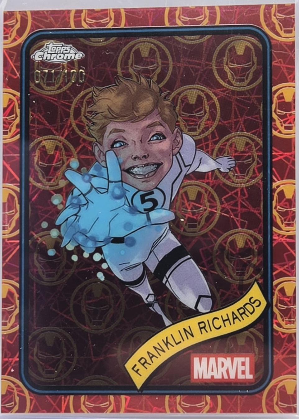 Franklin Richards Iron Man Red & Gold Lazer Refractor