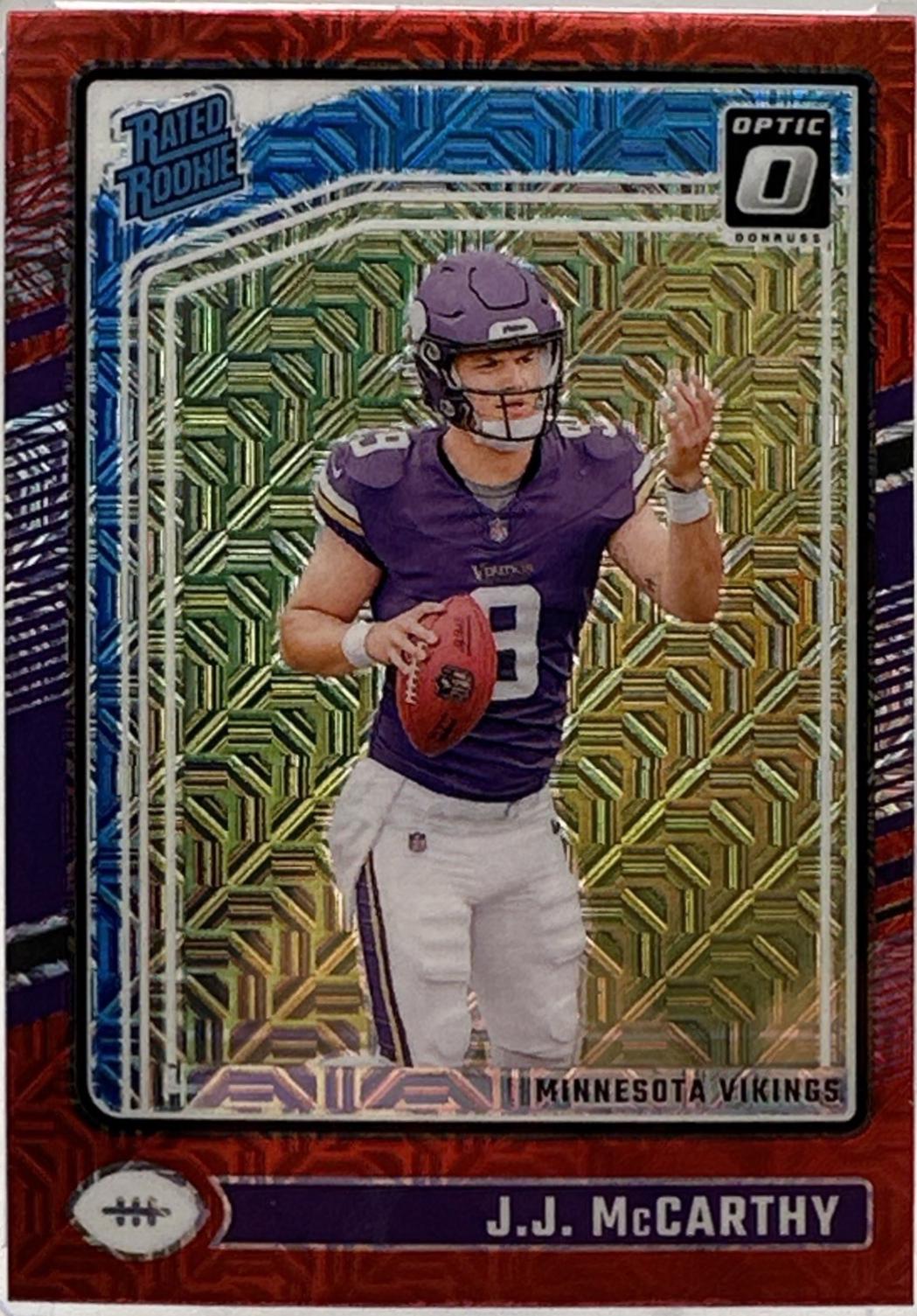 J.J. McCarthy [Red Mojo] #235 Prices | 2024 Panini Donruss Optic