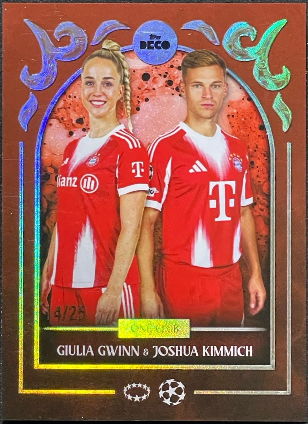 Giulia Gwinn / Joshua Kimmich [Orange] Prices | 2025 Topps Deco UEFA ...