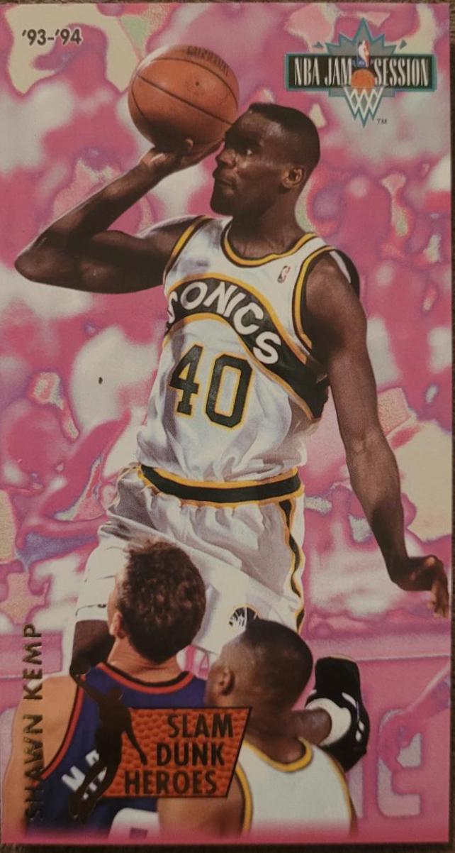 Shawn Kemp #3 Basketball Cards 1993 Fleer Jam Session Slam Dunk Heroes