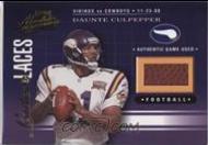 Daunte Culpepper #313/550 Football Cards 2001 Playoff Absolute Memorabilia Leather & Laces