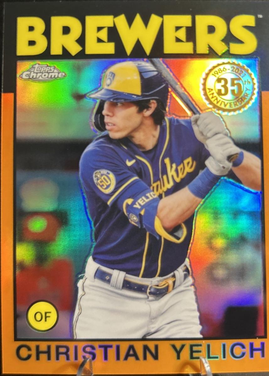 Christian Yelich [Orange Refractor] #86BC-7