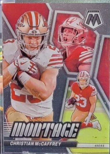 Christian McCaffrey #M-21 Football Cards 2024 Panini Mosaic Montage