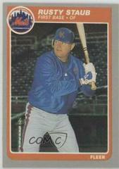 Rusty Staub #92 Baseball Cards 1985 Fleer Prices